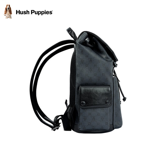 暇步士（Hush Puppies）大容量双肩包休闲百搭背包男牛皮商务双肩包男14英寸生日礼物