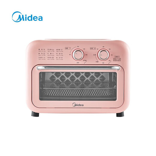 Midea household multifunctional electric oven with mechanical control, professional baking, easy operation, baking cakes and breads PT12X3, hot air baking and frying 12L
