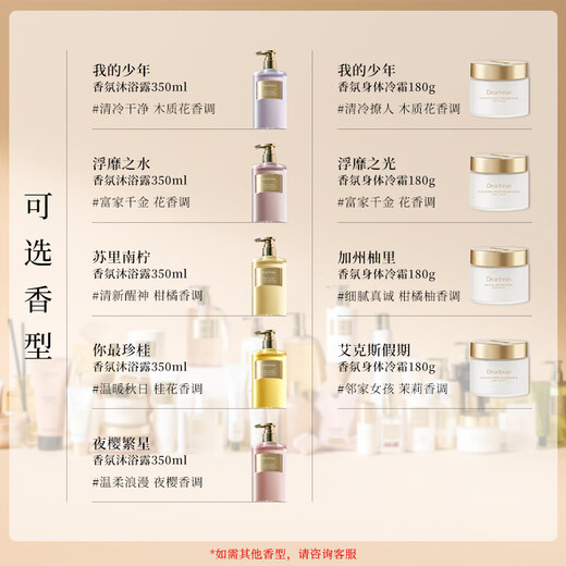 Unique Erin birthday gift, high-end fragrance gift box set, shower gel, body lotion, shampoo, perfume, souvenir for girlfriend, customized gift box - shower gel 350ml + cold cream 180g