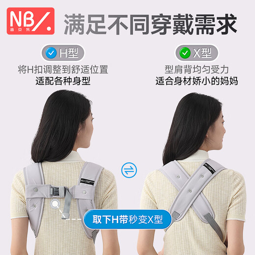 NewBealer waist stool baby strap front hug 0-36 months old baby going out multi-function breathable horizontal baby holding artifact frees hands