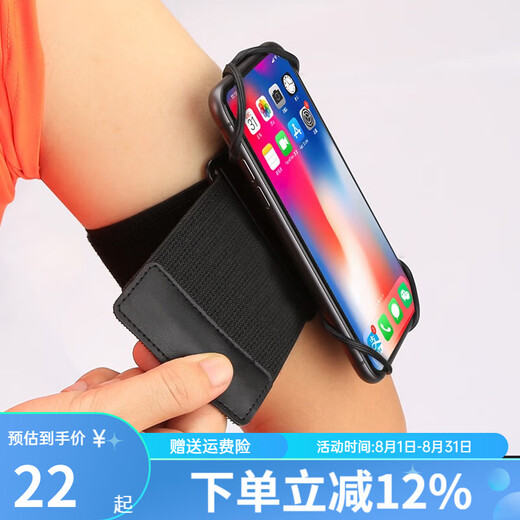 Mobile Phone Detachable Running Arm Bag Sports Cycling Equipment Arm Cover for Men and Women Apple Didi Black-Arm Strap