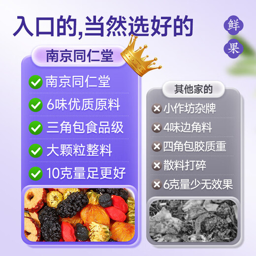 Nantong Sihai Nanjing Tongrentang Mulberry Wolfberry Longan Tea Black Wolfberry Red Date Chrysanthemum Tea Men and Women's Renyy Rester Up Late Health Tea