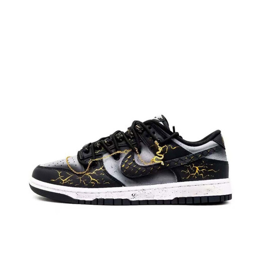 Nike (Nike) zapatillas de zapatillas personalizadas Nikedunk Gold Python Wenming Dark Top Shoes mismo que hombres y mujeres Oro negro DD1391-103Team778-Qingshe Ying 40 Personalizado sin devolución o reemplazo