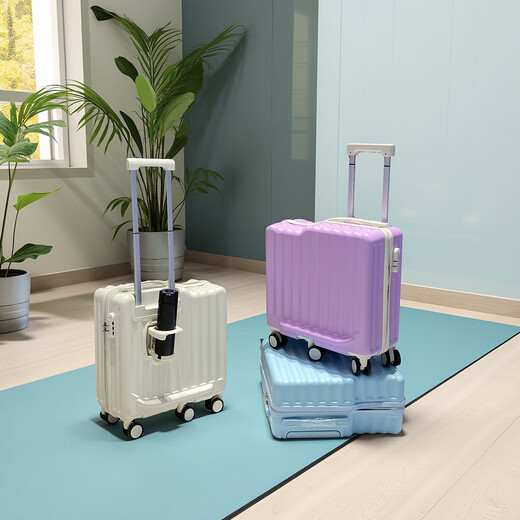 
New 20-inch children's password box cycling box can be mounted with six-wheel small suitcase baby walking artifact boarding box Pearl white (upgraded 6-wheel mount box) 20-inch