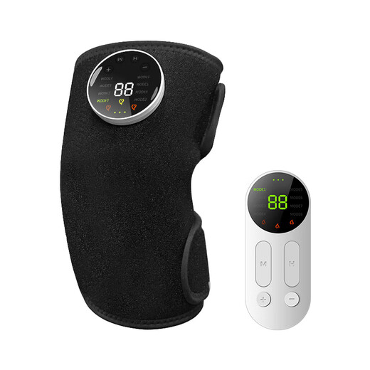 Alliance Messenger Electric Heating Knee Pads Hot Compress Vibrating Knee Massager Warmth and Cold Protection for Old Cold Legs Knee Joint Massage Instrument Remote Control Dual Heated Knee Pads