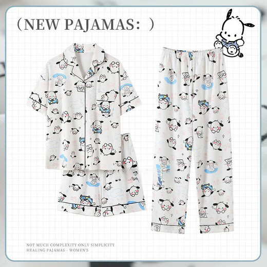 
Superficial Japanese ins cartoon cute crayon Shin-shiba pajamas for women in summer new printed shorts shorts home clothing set KK-14101 [short sleeve] three-piece set M 80-95Jin [Jin equals 0.5 kg]