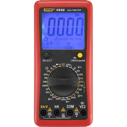万用表交直流电压2000V伏VC92数字大屏幕万用表 矿用高压测2K多功能 川宇交直流2000V万用表9905T