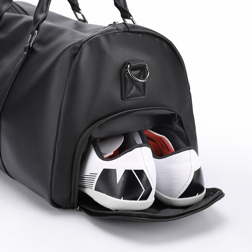 Large capacity travel bag handbag single shoulder crossbody bag business casual duffle bag men wet dry and separate fitness bag black