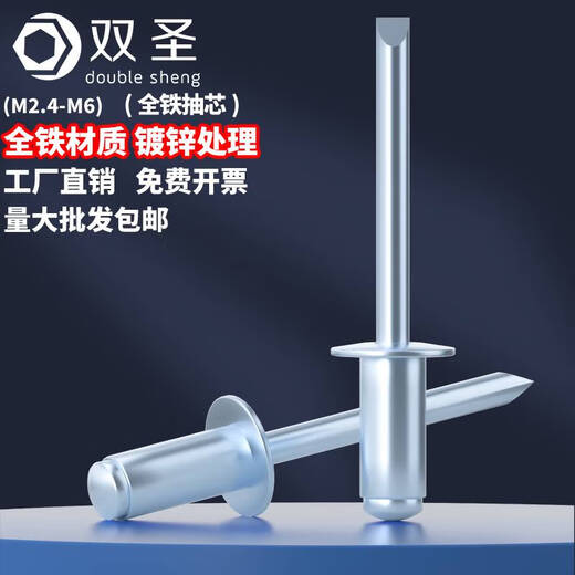 Yusenyi M2.4M3.2M4M5M6 Iron Pull Rivet Core Rivet Full Full Round Nail Core Core Rivet Rivet Rivet Core Decoration M3.2 * 12200 Pièces