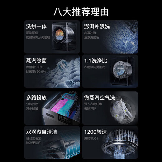Haier drum washing machine with drying and washing and drying integrated 10 kg washing machine fully automatic state subsidy first-class energy efficiency large capacity baby washing machine sterilization mite intelligent drying 10 kg | washing and drying top sales | bionic hand rub | 1.1 washing ratio washing and drying integrated