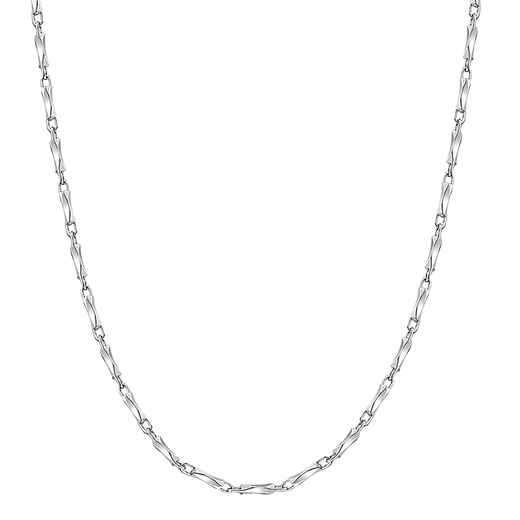 Gold Supreme (3DG Jewelery) platinum necklace pt950 plain chain, trendy and cool clavicle chain as a gift for girlfriend, priced by gram 43cm-3.57g (including labor cost 218 yuan)