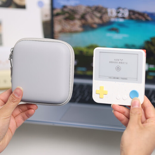 YWZR Word Machine Portable PU Waterproof Storage Bag Suitable for Baicizhan MAX Word Machine Storage Box Large Capacity with Net Pocket for Counting Word Machine Word Machine Gray PU Waterproof Suitable for Baicizhan MAX