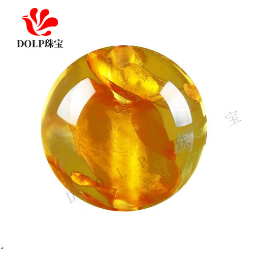 DOLP natural flower amber beeswax loose beads bracelet amber with beads large round beads single bead top bead cultural play men and women rough stone accessories 14mm single
