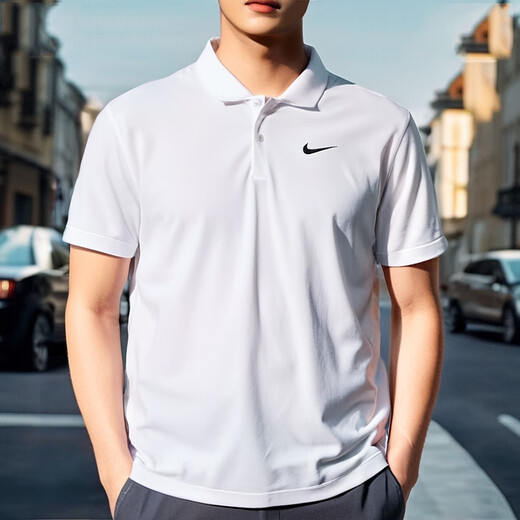 耐克（NIKE）POLO衫男士 25夏季新款运动衣服时尚篮球半袖翻领休闲短袖透气T恤 IB8831-100 白色 M