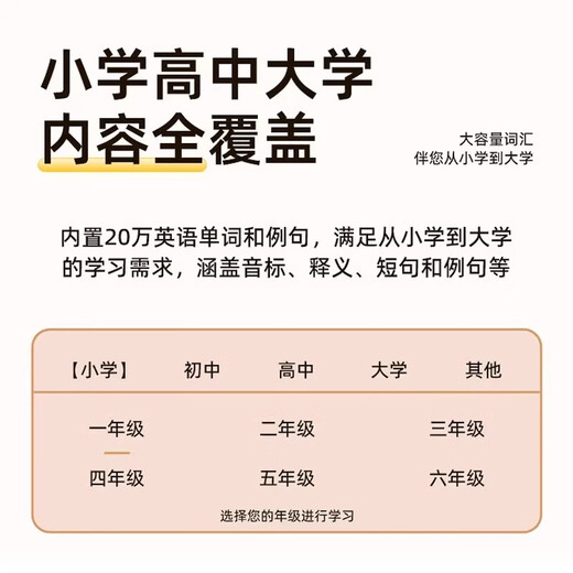 Congdie live pronunciation foreign teacher cat machine electronic word card offline word memorization artifact ink screen primary school junior high school orange top model 4G memory + 2.66-inch large screen