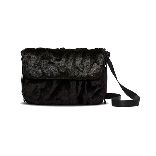 
Nike (NIKE) shoulder bag men's bag women's bag outdoor sports bag student casual bag plush shoulder crossbody bag FZ1326-010 black all size