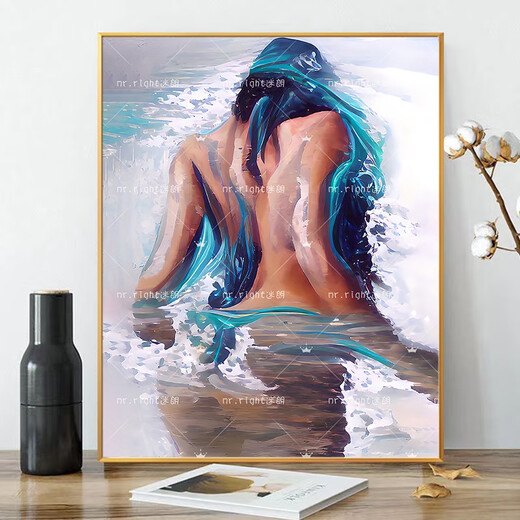 Dessin de peinture à l'huile numérique bricolage colorant abstrait peint à la main à la main coloriage de décompression peinture à l'huile 9272 haut de gamme 50 couleurs de couleur 30 * 40cm tableau de peinture de couleur + pigment de surbrillance +
