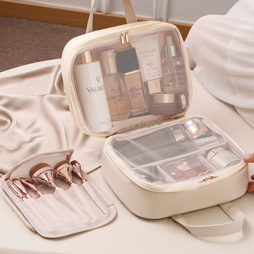 Bolsa de maquillaje de alta gama de Fan Ye para mujeres con trajes de tocador portátiles de gran capacidad y bolsas de almacenamiento cosméticas de almacenamiento de cosméticos bolsas impermeables de viaje zonas