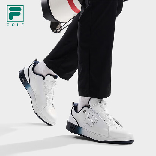 FILA Xu Long's 1911 soft spike golf shoes men's shoes BOA sports shoes comprehensive training shoes golf bright white-BW 40