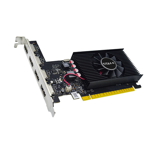 泰塔4HDMI 大小机箱通用4屏炒股多屏显卡分屏投影融合大屏拼接 GT720 730/GTX750 1050 1050TI/RTX3050 GT730 4G 4HDMI升级版