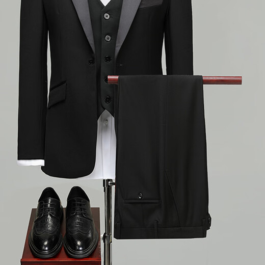 Woodpecker (TUCANO) suit men's three-piece suit business casual suit workplace formal suit groom best man wedding banquet dress trousers 6XL [Recommended 190Jin [Jin equals 0.5 kg]-210Jin [Jin equals 0.5 kg]]