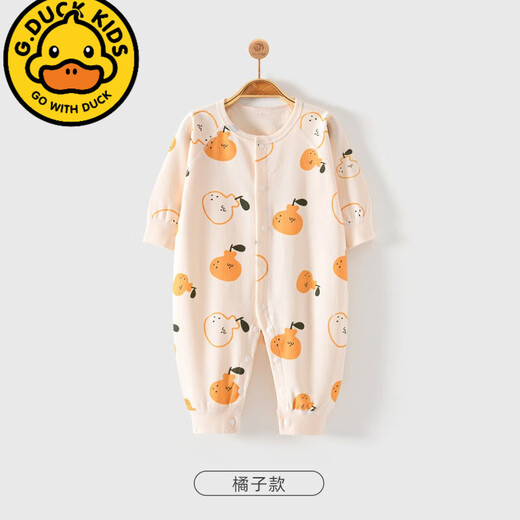 G.DUCKKIDS婴儿衣服连体衣春秋新生儿宝宝秋装套装初生秋季纯棉男女哈衣爬服 7022	四季石榴 73cm