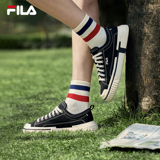 FILA LOOP fault shoes men's canvas shoes new casual shoes sports sneakers black-BK 41