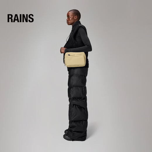 Rains单肩斜挎包男女运动包骑行挎包腰包 Cargo Box Bag/14110 沙砾棕 均码