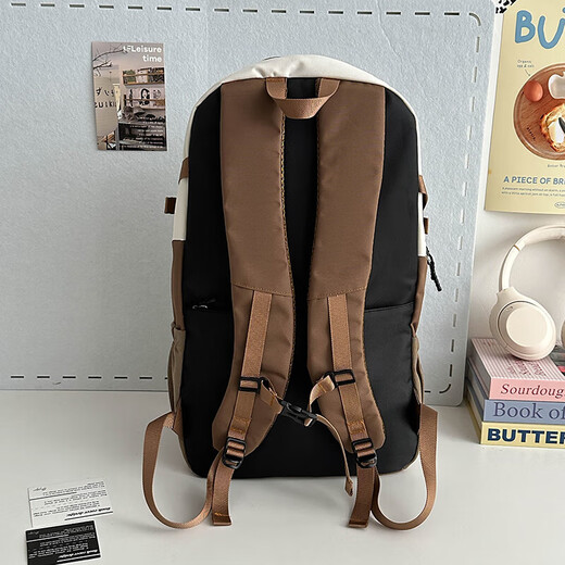 Rucksack 2025 Neues Frauen mit großer Kapazität Casual Trendy Outdoor Rucksack Junior- und Senior High School Schools School Bag Waterdes Grey