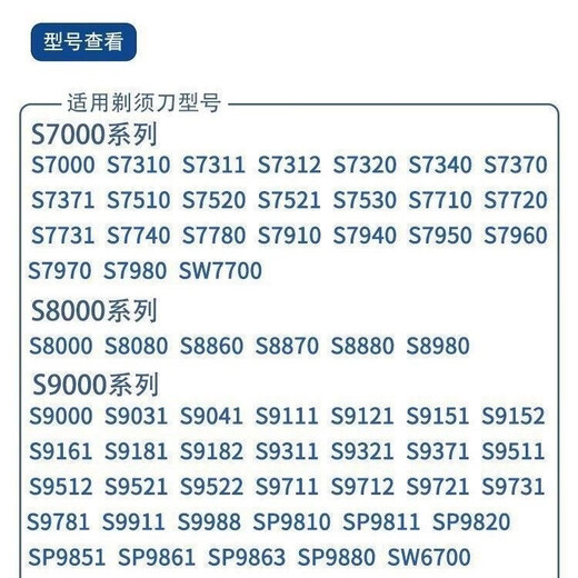 其他家其他品牌原装适配飞利浦剃须刀series9000刀头刀片sh90s9731s9031 3刀3网国产