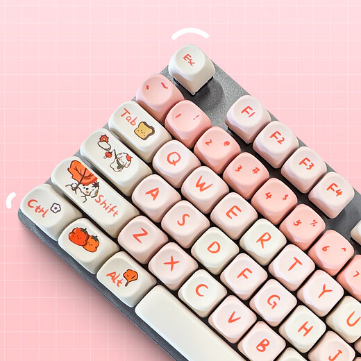罗技（Logitech）K845机械键盘背光有线键盘 游戏电竞键盘 茶青红轴键盘DIY键帽 办公游戏键鼠套装 全尺寸104键盘 K845-秋天修狗键帽 红轴