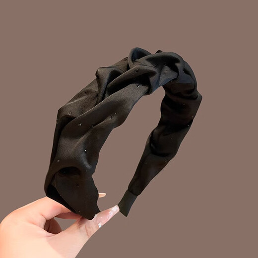 Kamalun (KAMALUN) starry sky pleated headband women's high-end outing headwear high skull headband showing face small pressure hairpin Valentine's Day gift starry sky pleated headband + brand gift box