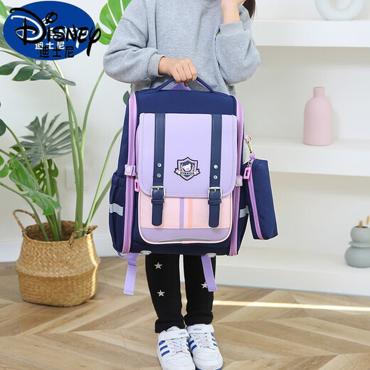 Disneys neue Grundschule für die Grundschule für Frauen, Jungen, Klassen 1-3456 Schulterschutz und Wirbelsäulenschutz, um die Belastung ultra-leicht wasserdichte Kinder zu verringern 1047 Taro Purple Empfohlene Klassen 2-6