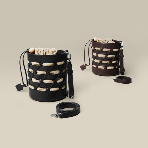Qiuzhen Végétal Tanné Cow Hide Back Backet Back Back Fomen's Crossbody Single Single Cuir Gétille Bagure de banlieue de grande capacité 2025 Nouveau café d'été Color_presale 15 jours