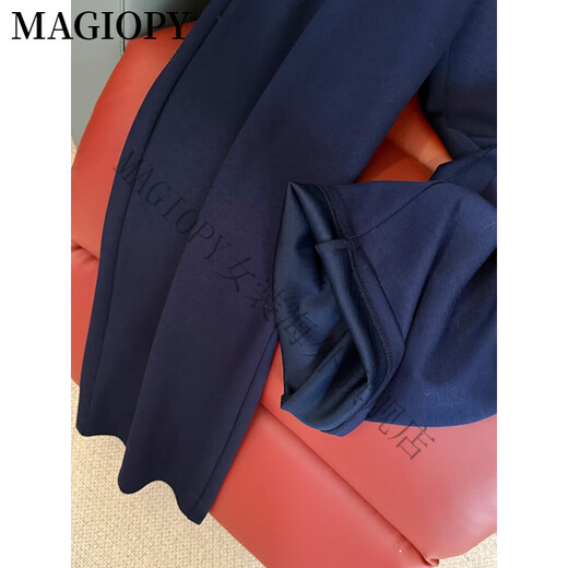 Magiopy International Luxury High-End-Marke 2025 Frühlingsmodische Altersreduzierung Set Set Mody Fake Zwei-teilige Tops Außenschalblau-Drei-teiliger Set S (100jin [Jin Equals Equals])
