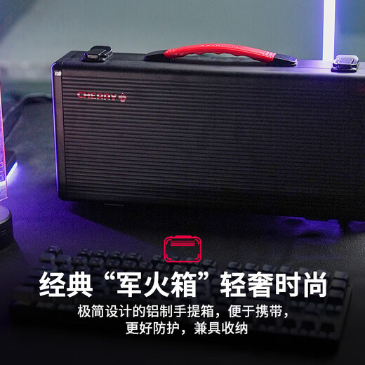 CHERRY樱桃 MX8.2 Xaga曜石 无线键盘 蓝牙三模机械键盘 兼容MAC系统 MX8.2-白色茶轴-送军火箱