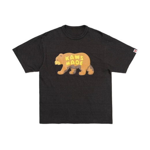 
Spot HUMAN0 Japanese summer heavyweight bamboo cotton polar bear printed short-sleeved T-shirt Japanese short tee white 3881 S