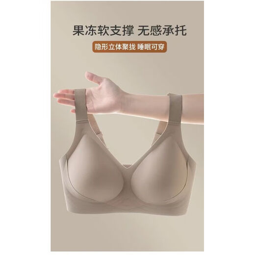 Yalu Leichte Luxus dünne, Traaceless großer Unterwäsche für Frauen mit großen Brüsten, kleine obere Unterstützung, Anti-Sagen, bequemer und nicht Steel-BH, Pink L 80 B
