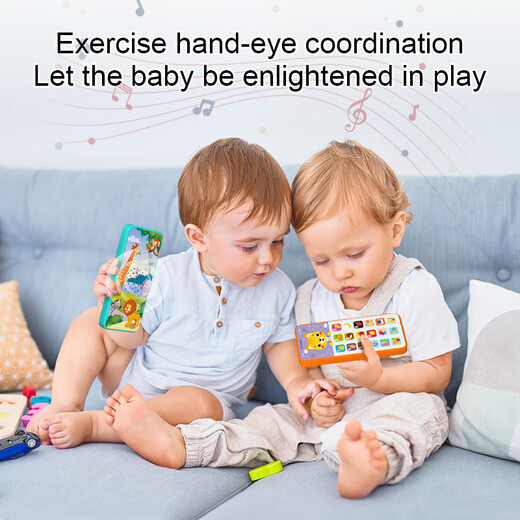 Yisheng Teaching Aids Beijing Select New English Children's Mobile Phone Toys Multifunctional Early Education Education Simulation Telephone Charging Intelligent English Learning Toy Charging Mobile Phone [Orange]