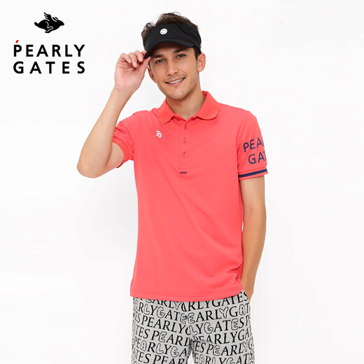 PEARLY GATES高尔夫夏季男士PG新款短袖T恤POLO衫休闲时尚golf透气运动上衣 白色053-4260701-030 M