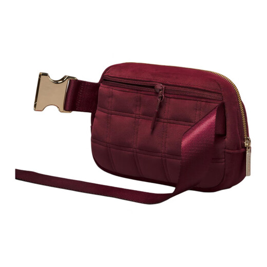 lululemon Everywhere 1L zipper opening and closing polyester polyester fiber waist bag regular couples with same style wine red