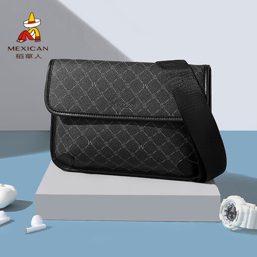 Scarecrow Men's Bolse de moda Bolsa Crossbody Bolse retro Patrón antiguo impreso Bolso de hombro para hombres impreso Bolso de hombro para hombres Bolso de teléfono móvil