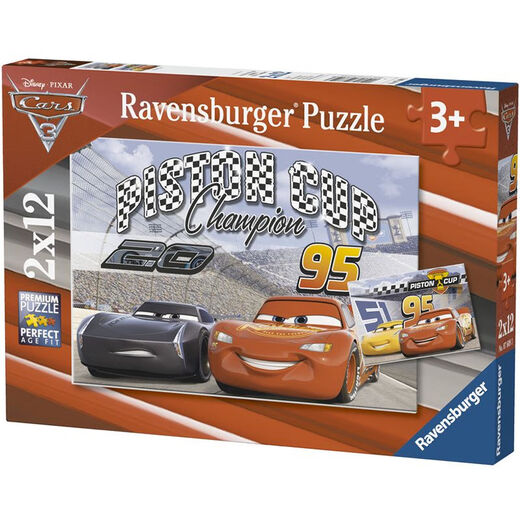 睿思Ravensburger儿童拼图汽车赛车总动员10-100片麦昆 200片12625(无单独参考图)