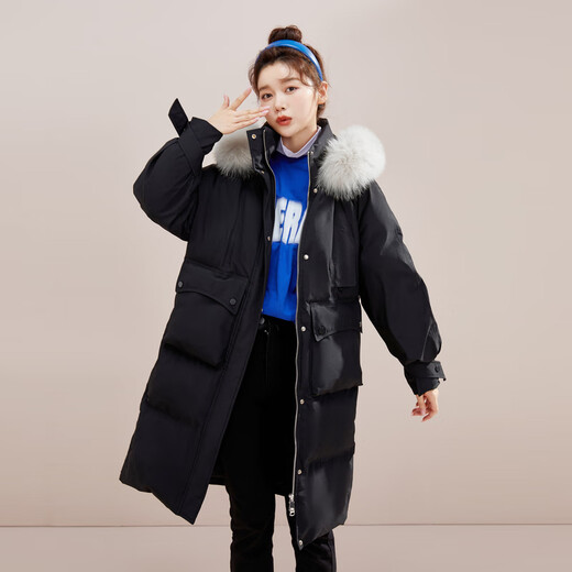 Flying in the snow Cheng Yi recommends the new autumn and winter fox large fur collar versatile warm fashion versatile windproof multi-color down jacket