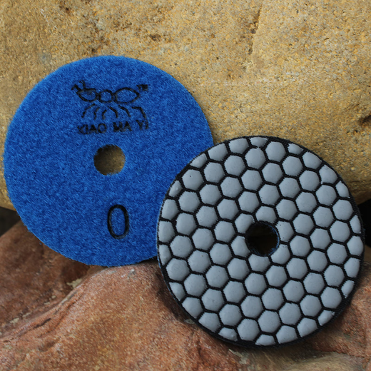 Chuxin Little Ant Dry Polishing Tablet Marble Stone Polishing Tablet Angle Grinder Saw Blade Dry Polishing Tablet Sticking Disk Grinding Ceramic Tile Grinding Tablet Diameter 100/1# 10 Pieces Packed with Sticking Disk