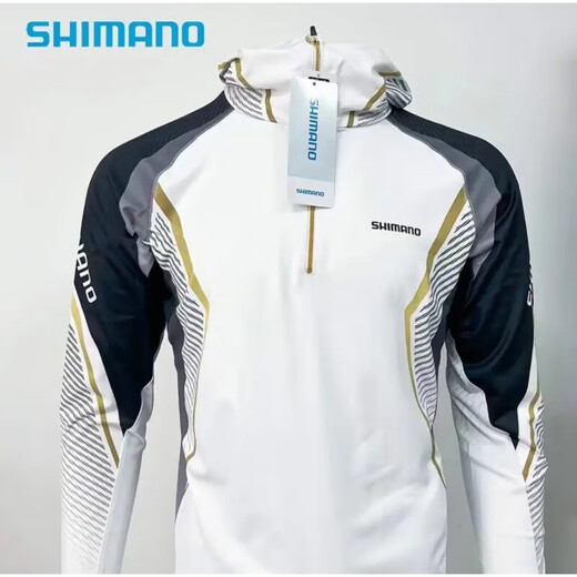 SHIMANO hooded fishing clothing ice silk sun protection clothing summer quick-drying boat fishing lure fishing outdoor clothing Shimano quick-drying pants-black 2XL (160-180Jin Jin equals 0.5 kg)