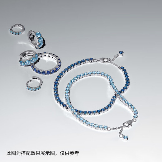 PANDORA Yellow Star Same Style Light Blue Round Earrings Bead Inlay Sparkling Earrings Fresh and Cute Gifts Birthday Gifts Light Blue Simple Earrings One Size