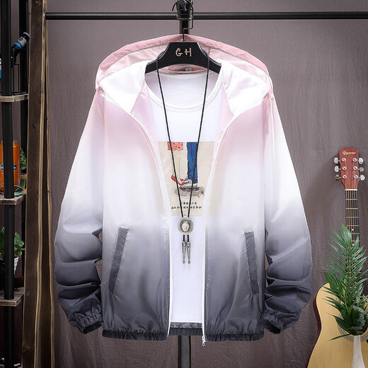 骆驼（CAMEL）夏季防晒衣服男生2025新款渐变色外套褂子青少年潮流轻薄透气夹克 9926白蓝 M