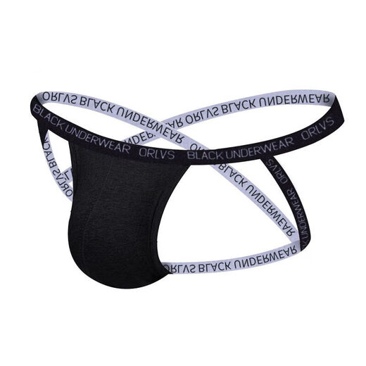 Sexy Men's Thong cruzó cuatro muslos y una ropa interior gay sexy hueca modal cómodo T-tousers White M