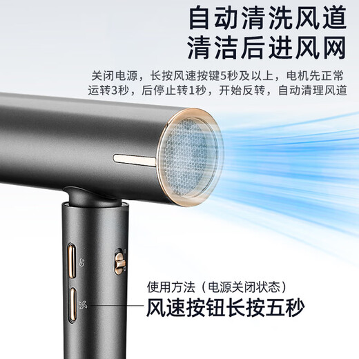 Hair dryer hair salon high power 1800w brushless hair dryer barber shop teacher Tony's special high wind high speed hair dryer hair dryer peach pink (high speed hair dryer + 110,000 super speed)